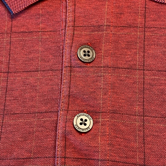 Vintage Ashworth Red Collar Golf Polo Shirt in size L large - Picture 5 of 14
